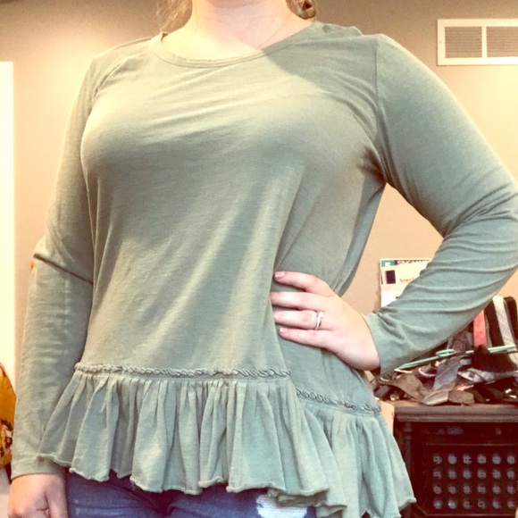 LOGO by Lori Goldstein Tops - 5/$25 Olive top LOGO by Lori Goldstein Tops - 5/$25 Olive top